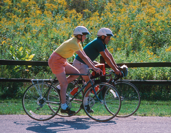 biking